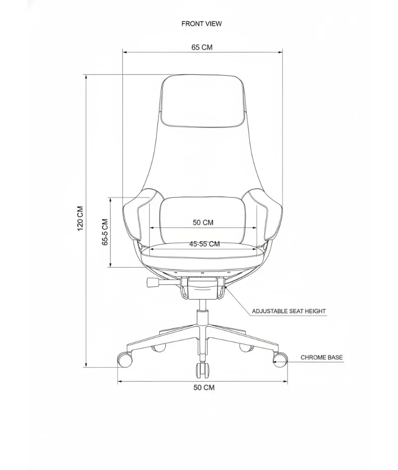 כיסא מנהל FG-1828A - שרטוט