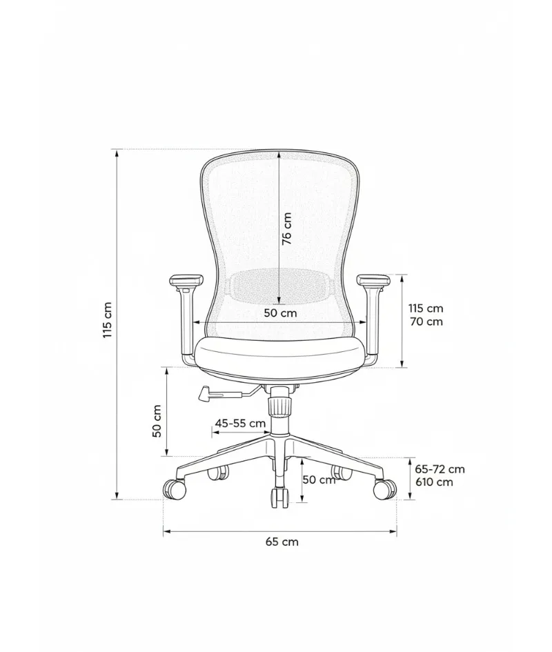 כיסא משרד FG-389B - שרטוט