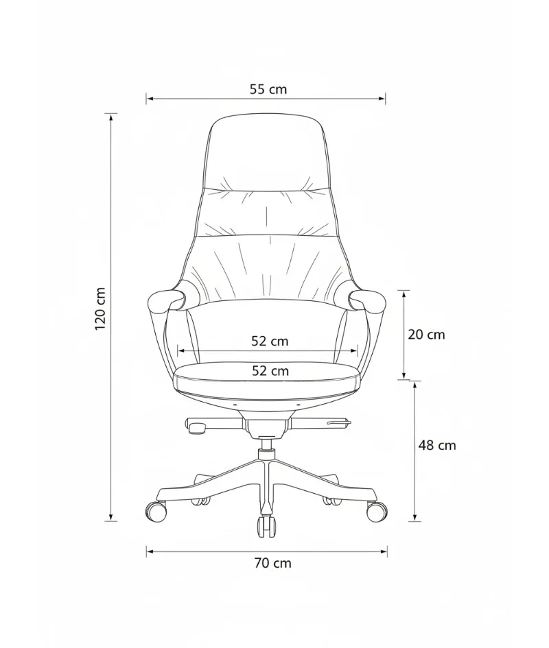 כיסא מנהל FG-H1823A - שרטוט