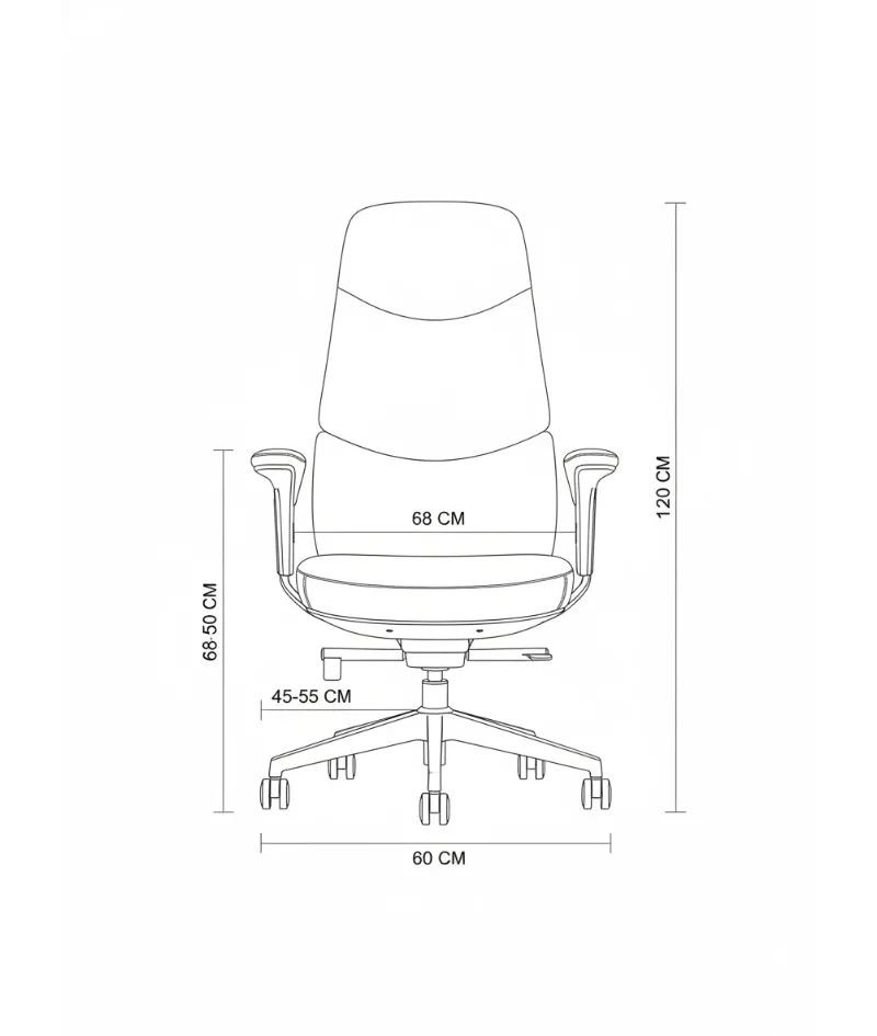 כיסא מנהל FG-1821A-1 - שרטוט